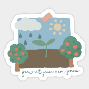 Nature - Grow at Your Own Pace Sticker